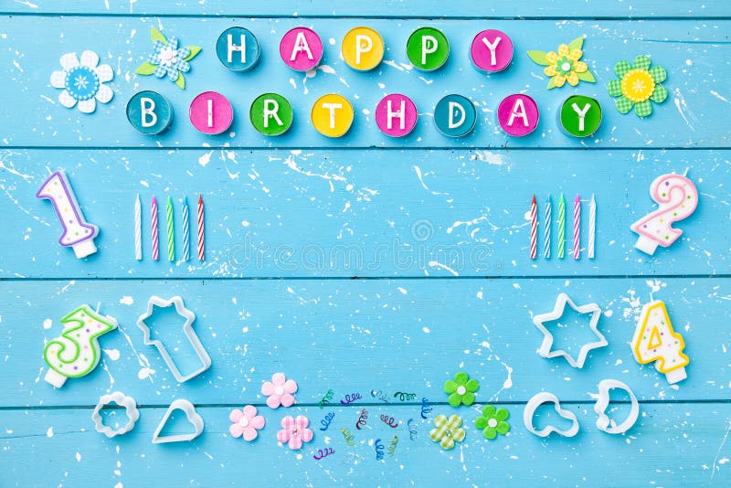 Colorful Happy Birthday Background Stock Photo - Image of fiesta ...