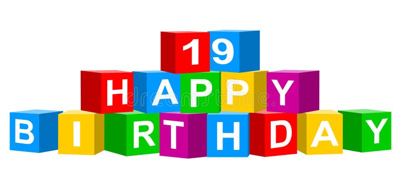 Colorful 3 Happy Birthday Banner Stock Illustration - Illustration of kids,  colorful: 132688371