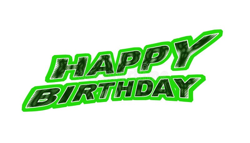 Happy Birthday, Green Design Stock Photo - Illustration of ...