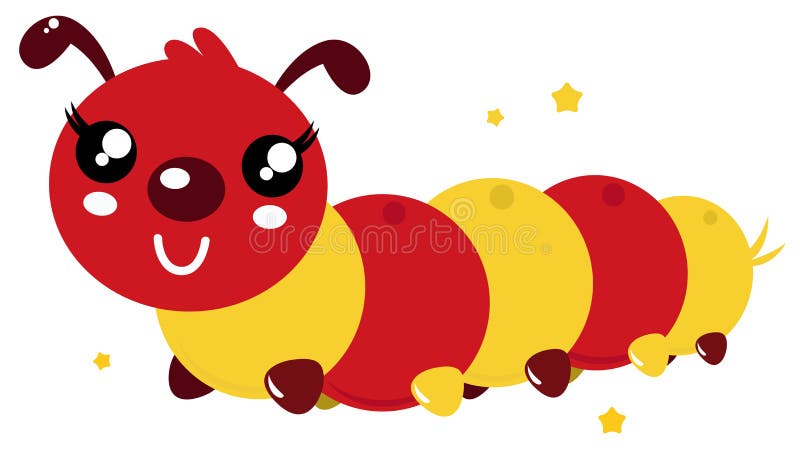 Colorful happy cartoon caterpillar stock illustration Colorful happy cartoon caterpillar stock illustration