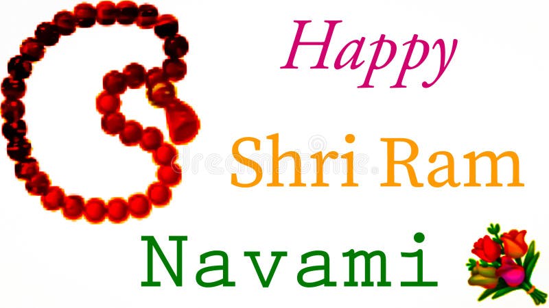 Colorful Happy Shri Ram Navami Illustration Image. stock photography