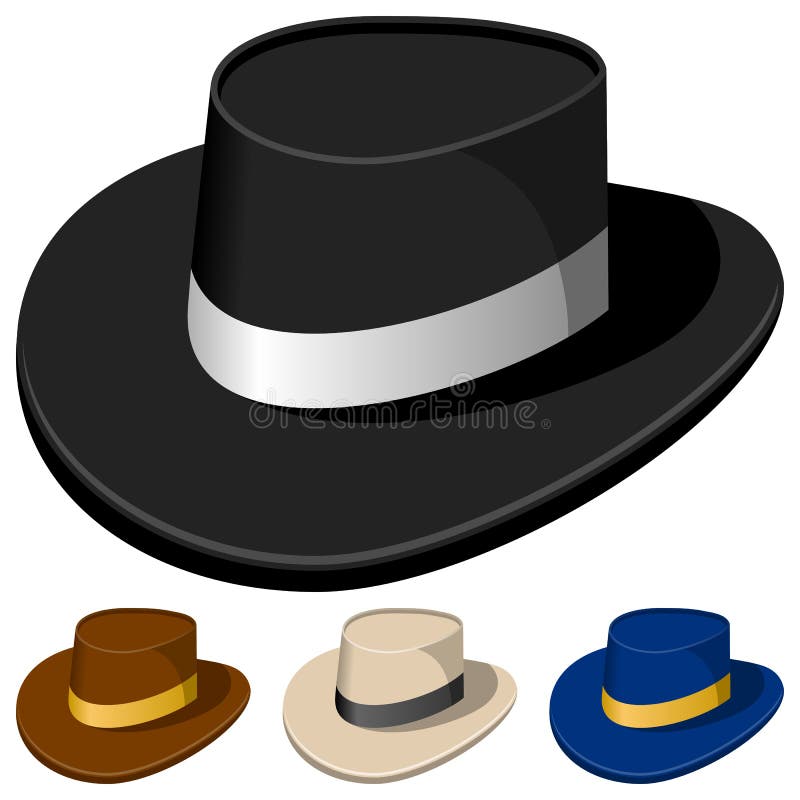 Colorful Hats for Men vector illustration