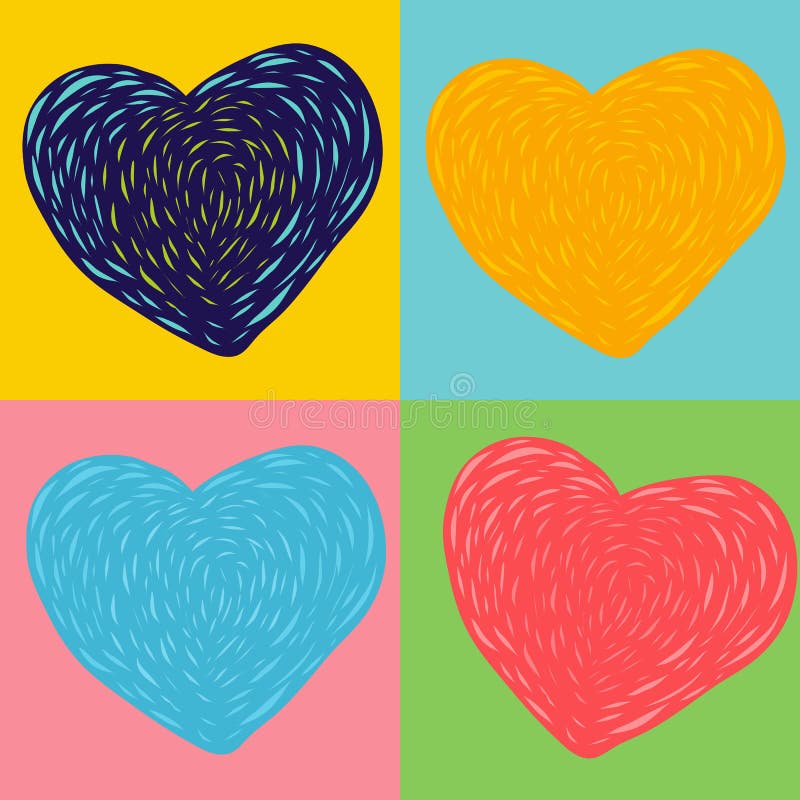 Colorful heart art