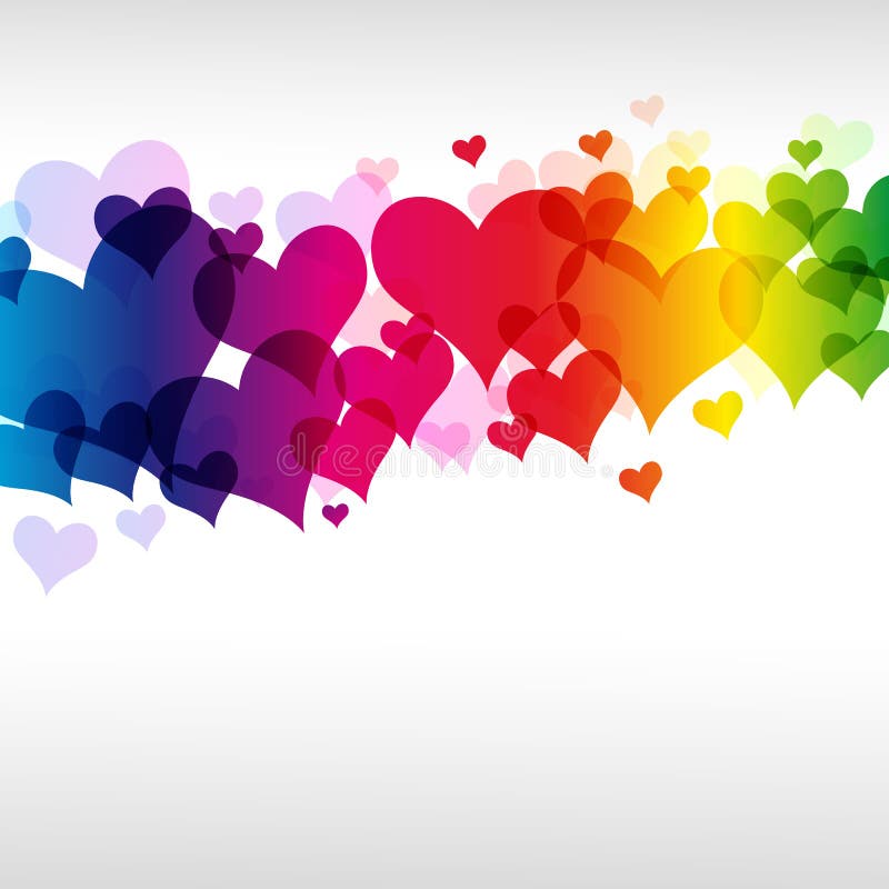 Colorful heart background stock vector. Illustration of creative - 14739205