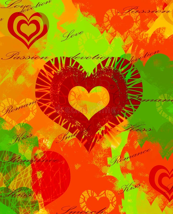 Colorful heart background stock illustration. Illustration of marriage ...
