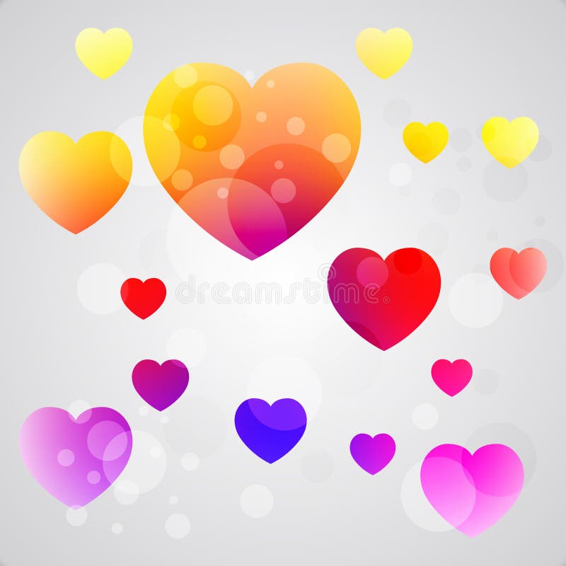 Colorful heart background