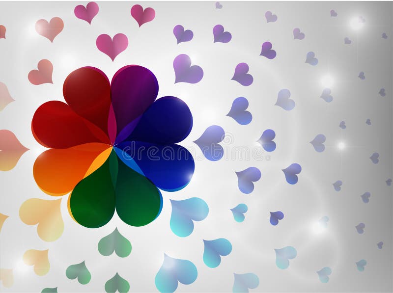 Colorful heart background.