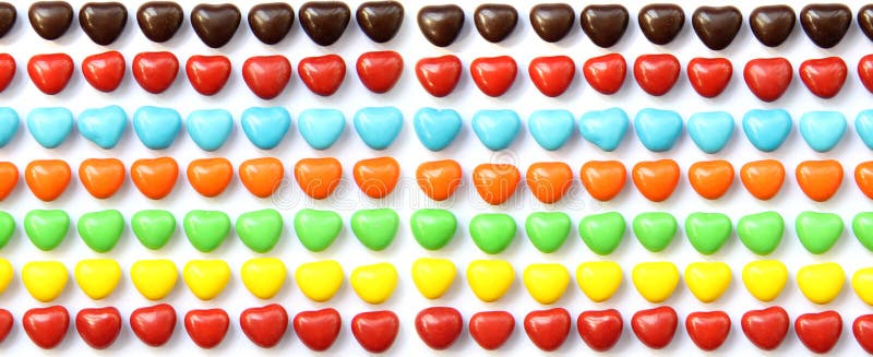 Heart shape candy matrix isolated. Heart shape candy matrix isolated