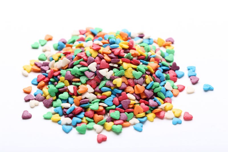 Heart shaped sprinkles stock image. Image of color, celebration - 137230011