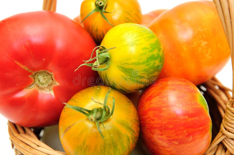 Colorful Heirloom Tomatoes stock photos Colorful Heirloom Tomatoes stock photos