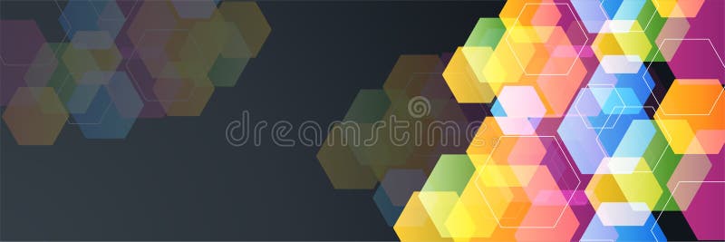 Colorful Hexagon Banner Background. Vector Abstract Graphic Design ...
