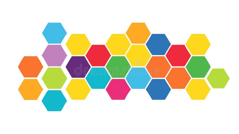 Colorful Hexagonal Honeycomb Pattern Abstract Geometric vector design Generative AI vector illustration