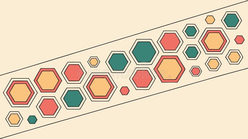 Colorful Hexagonal Pattern, Modern Abstract Design Background, vector design Generative AI royalty free illustration