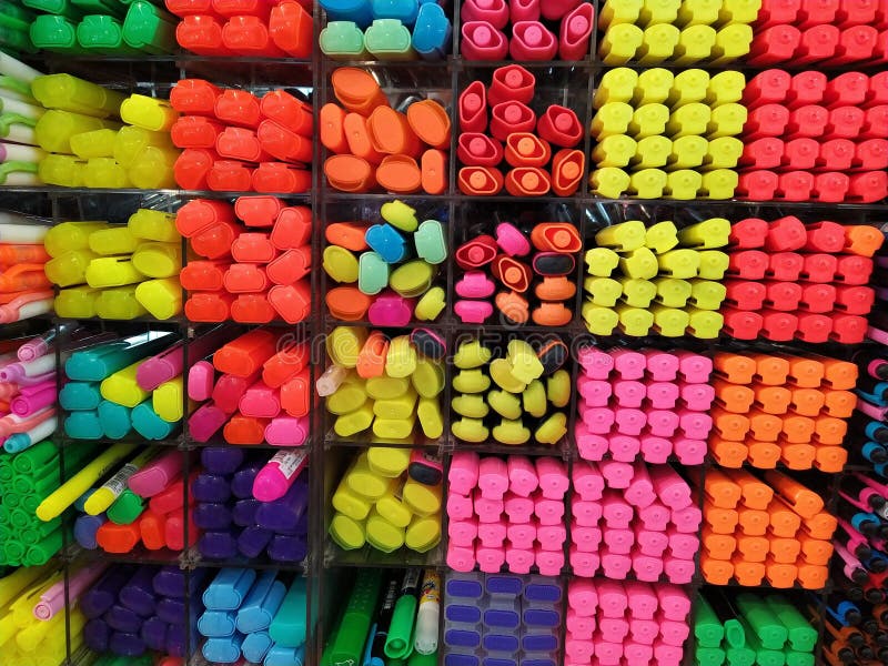 Colorful Highlighter Marker Background Stock Photo Image of colorful