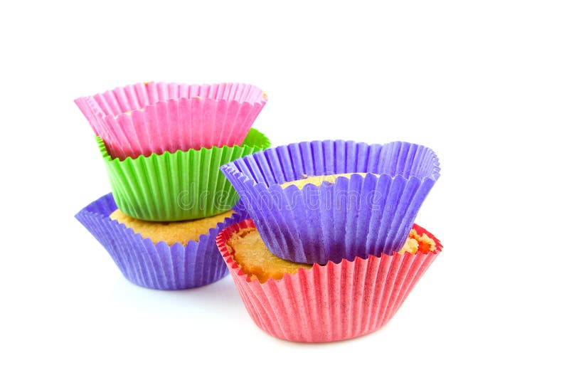 Colorful home made cupcakes royalty free stock image