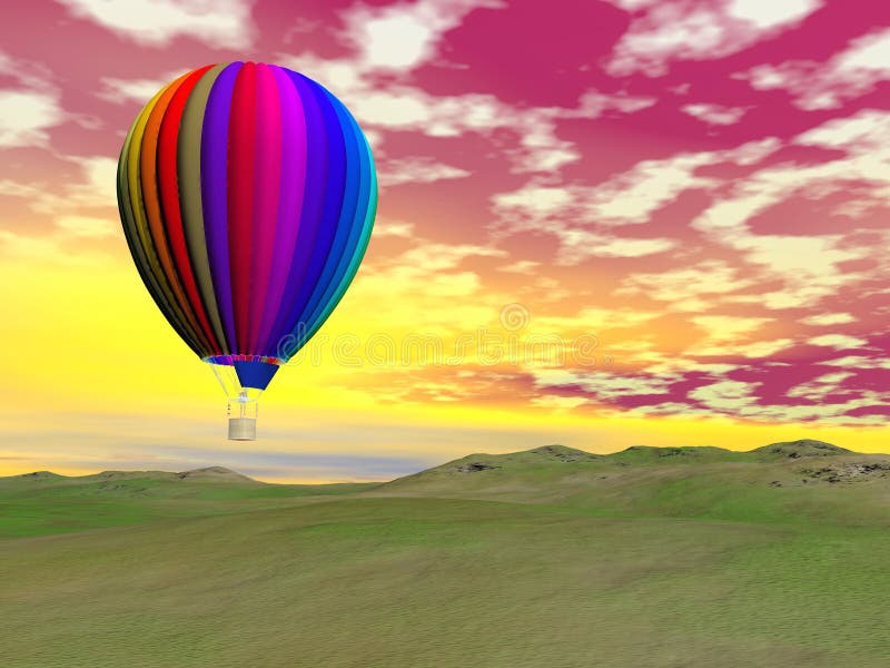 Colorful Hot Air Balloon - 3D Render Stock Illustration - Illustration of lift, scenic: 34358964 Colorful Hot Air Balloon - 3D Render Stock Illustration - Illustration of lift, scenic: 34358964