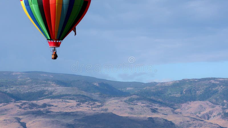 Colorful hot air balloon in the sky