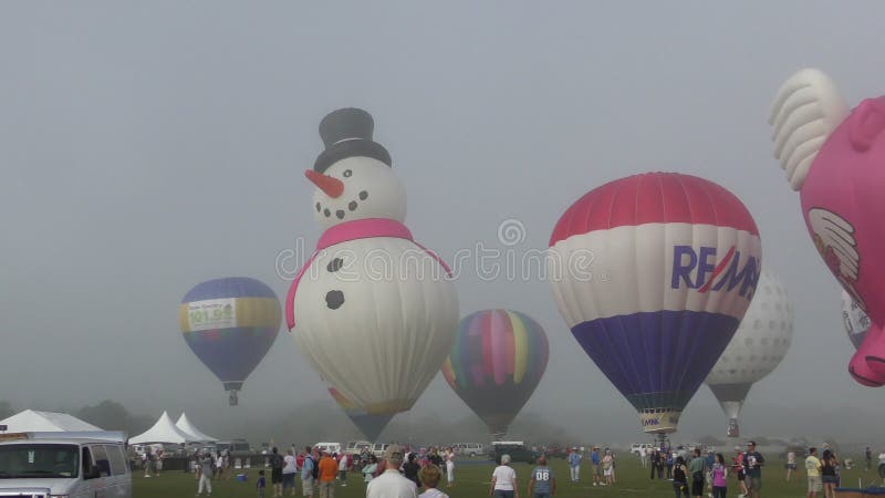 Colorful hot air balloons in 4K