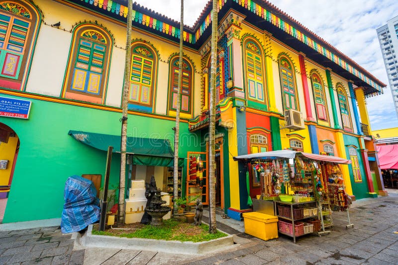 Colorful House of Tan Teng Niah in Little India, Singapore