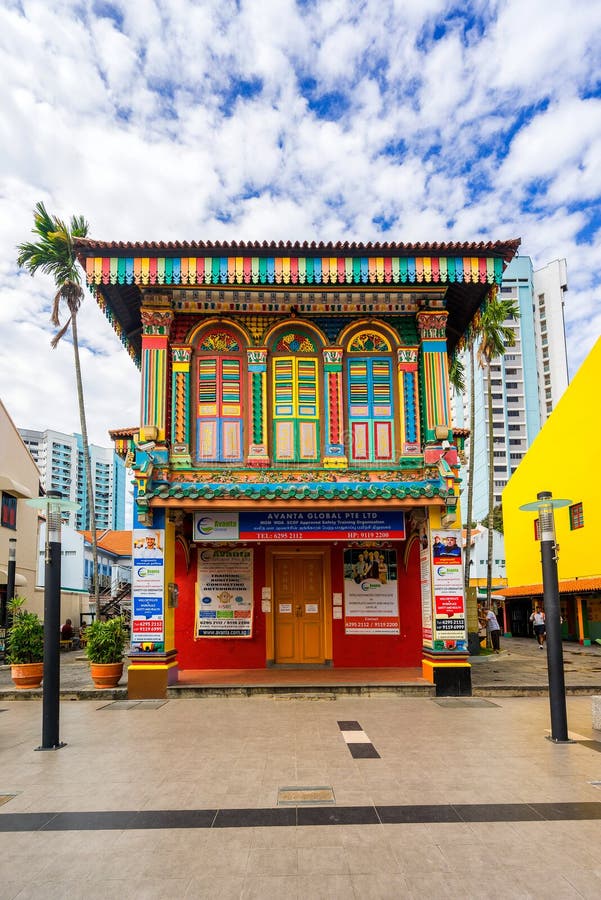 Colorful House of Tan Teng Niah in Little India, Singapore