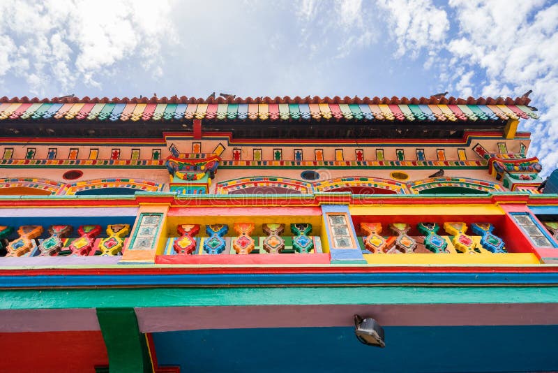 Colorful House of Tan Teng Niah in Little India, Singapore