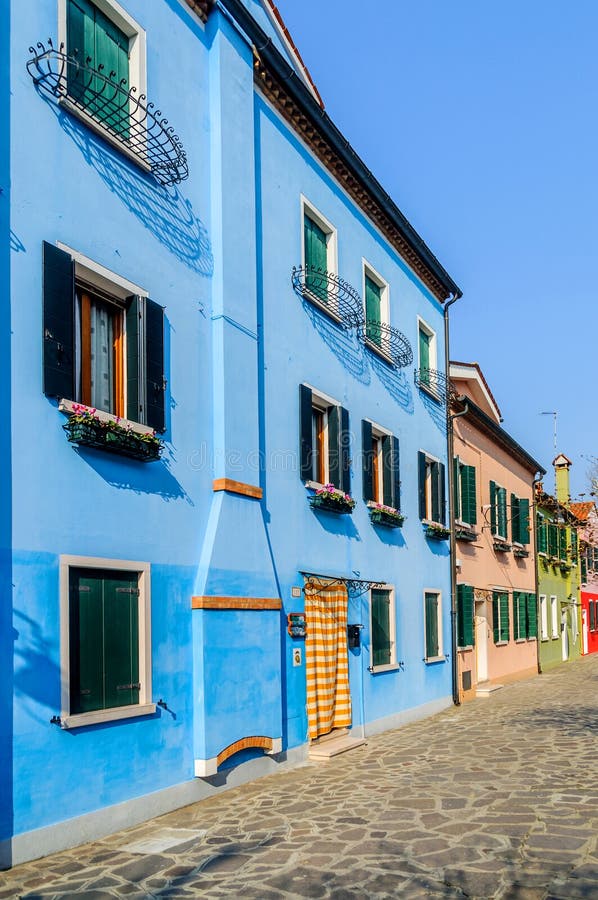 Colorful Houses Burano. Italy Stock Photo Image of leaning, european