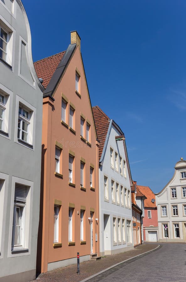 Colorful Houses In The Center Of Warendorf Stock Image - Image Of Architecture, Gable: 128222479