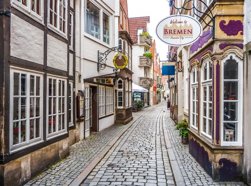 Colorful houses in famous Schnoorviertel in Bremen, Germany