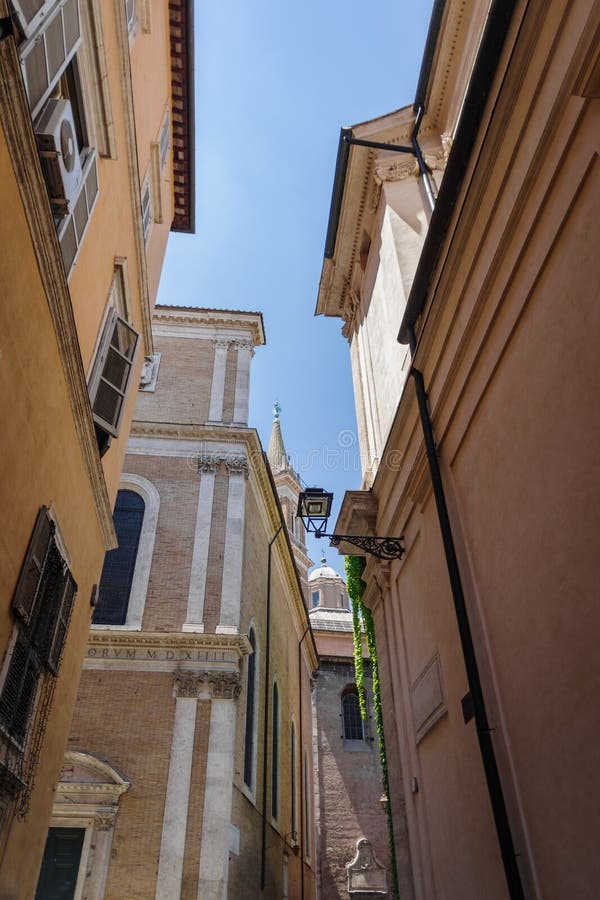Colorful Houses in the Historic Center of Rome Stock Photo Image of