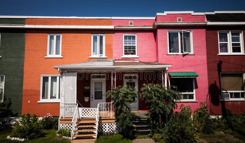 Colorful Houses in the Poor Trois-Riviere Area