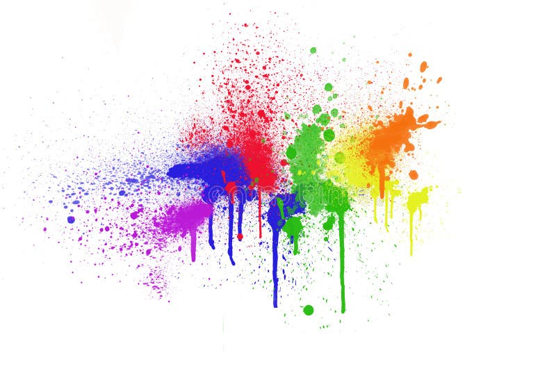 Colorful ink splashes vector illustration