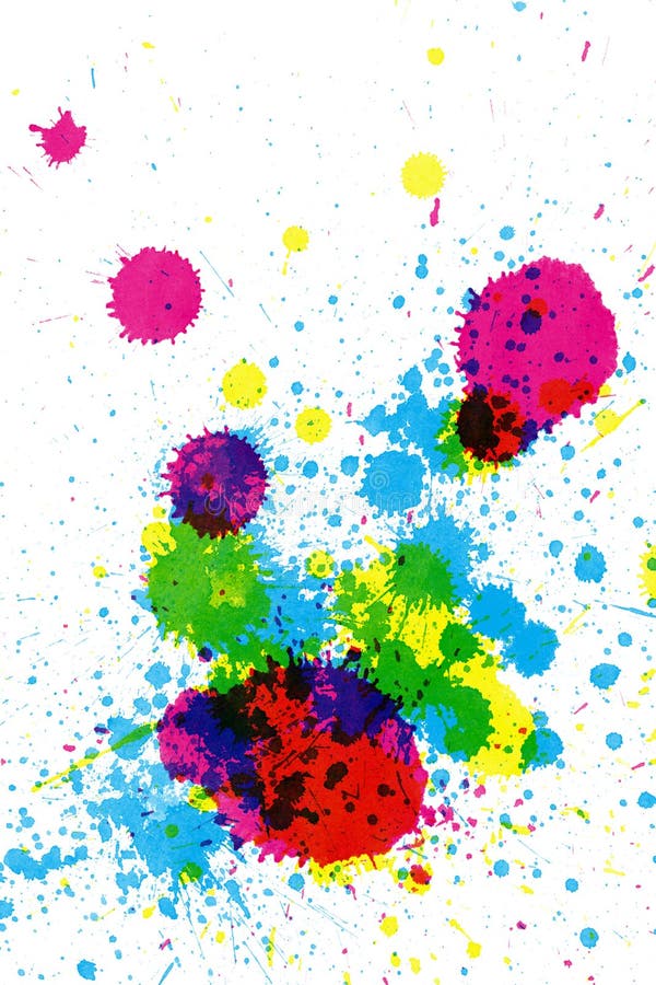 Colorful ink splatter