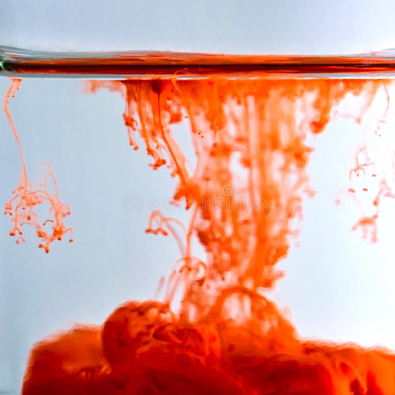 Colorful ink swirling in water