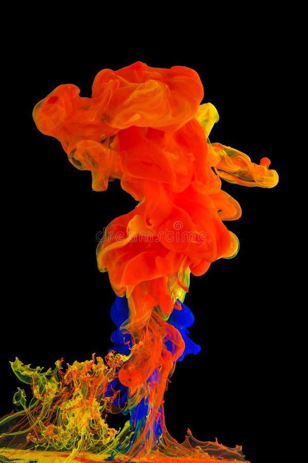 Colorful ink in water stock photos Colorful ink in water stock photos