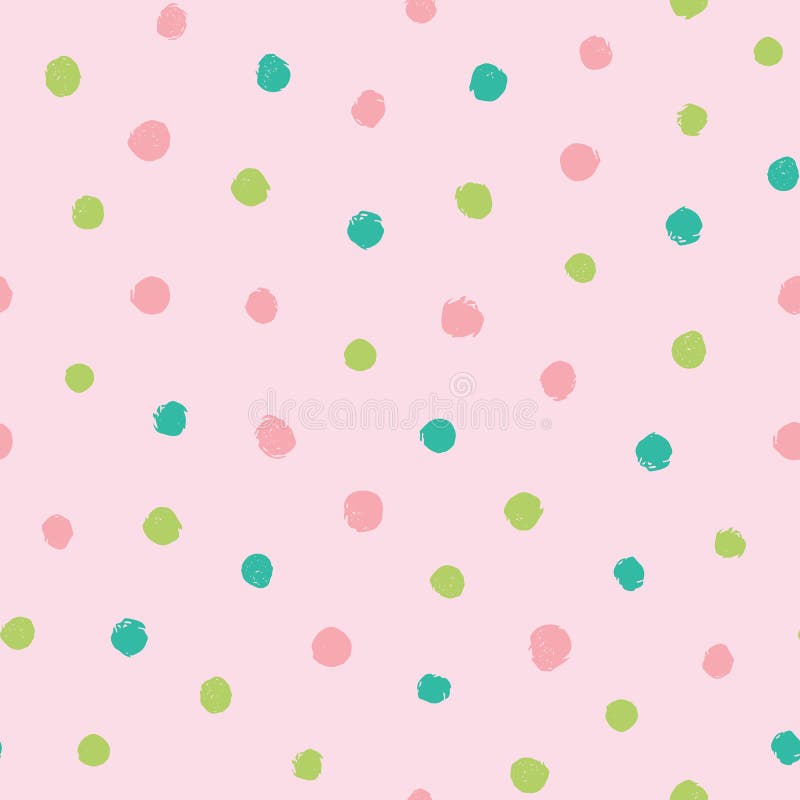 Green and Pink Polka Dots stock illustration. Illustration of