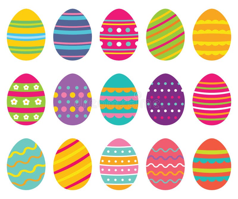 Colorful isolated Easter eggs