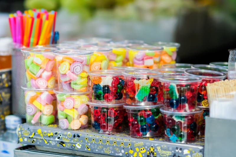 Colorful Jellys Candy Mixed Fruit Flavoured Stock Photo Image of