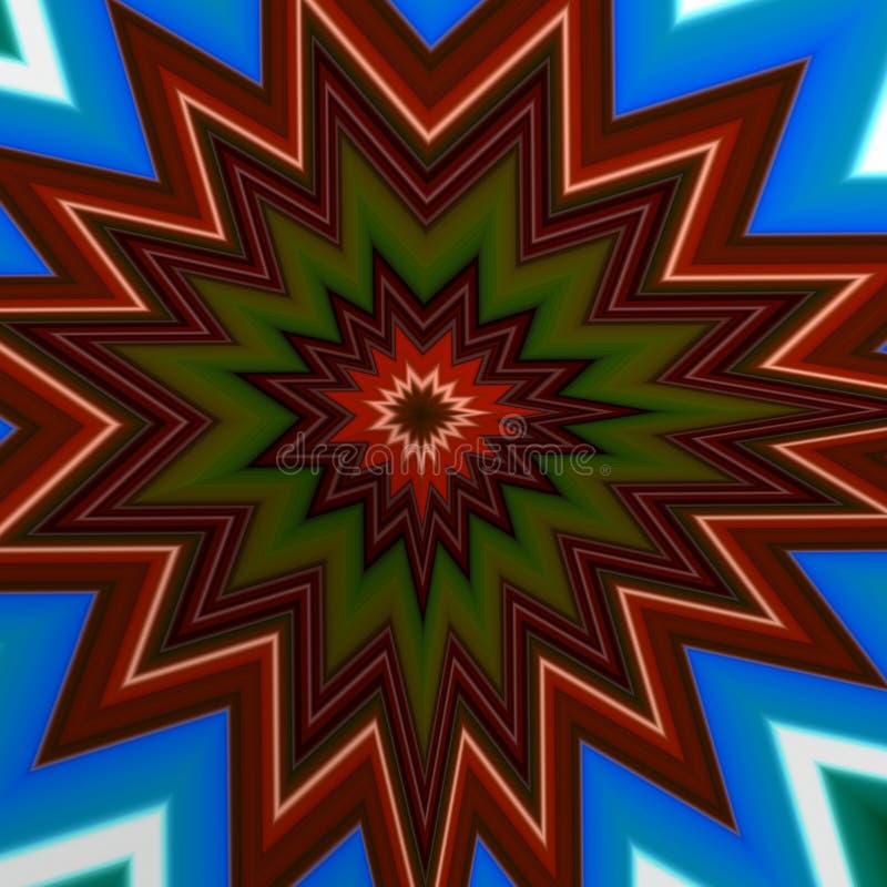 Colorful kaleidoscope with symmetrical patterns. stock illustration
