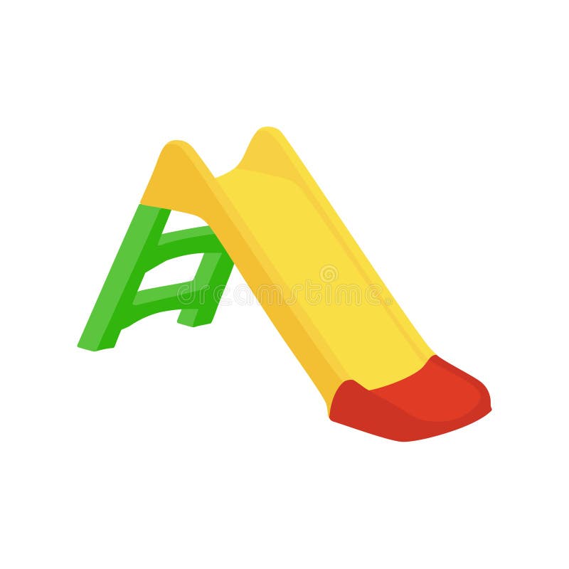 Colorful kids slide isolated on white background stock illustration