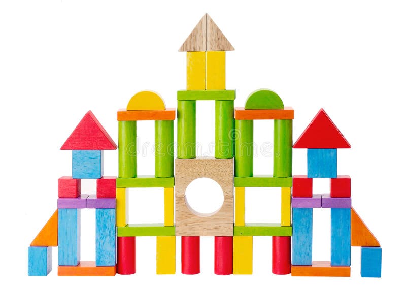 Colorful kids toy castle blocks