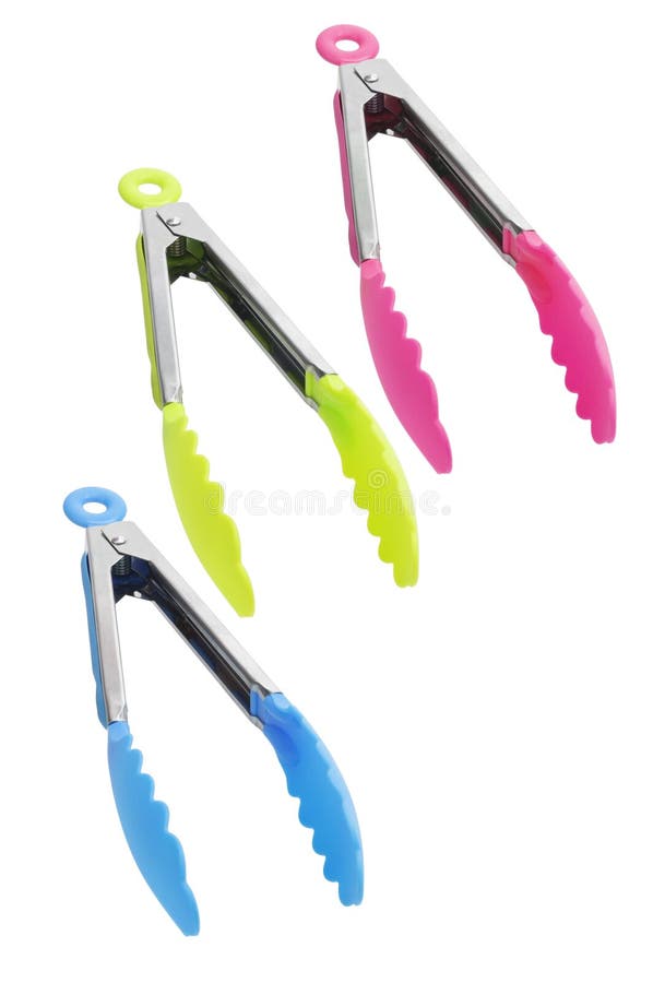 Colorful Kitchen Tongs stock photo. Image of lying, kitchenware 31621754