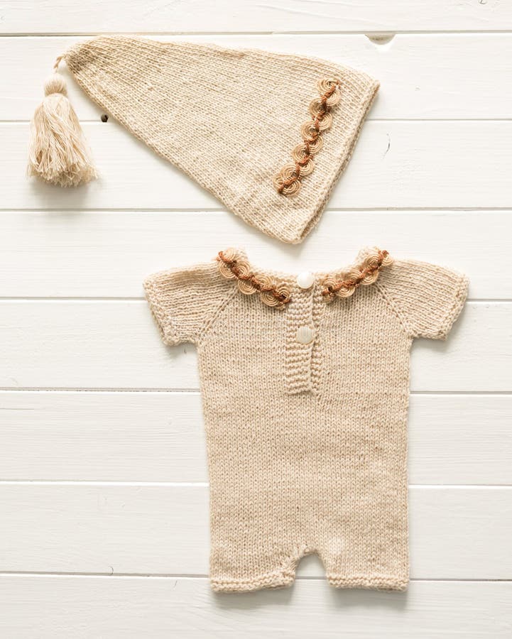 Colorful Knitted Clothes for Babies Stock Photo Image of knit