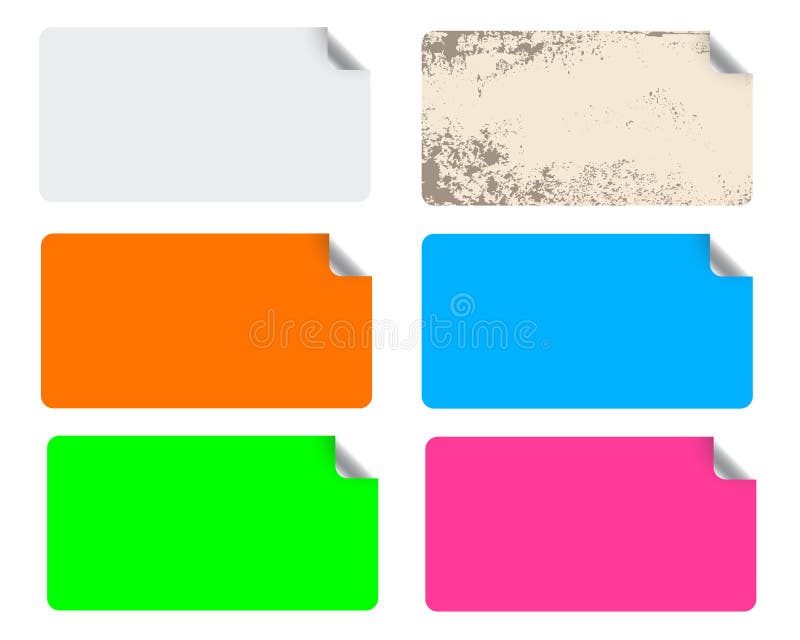 Colorful labels stock illustration