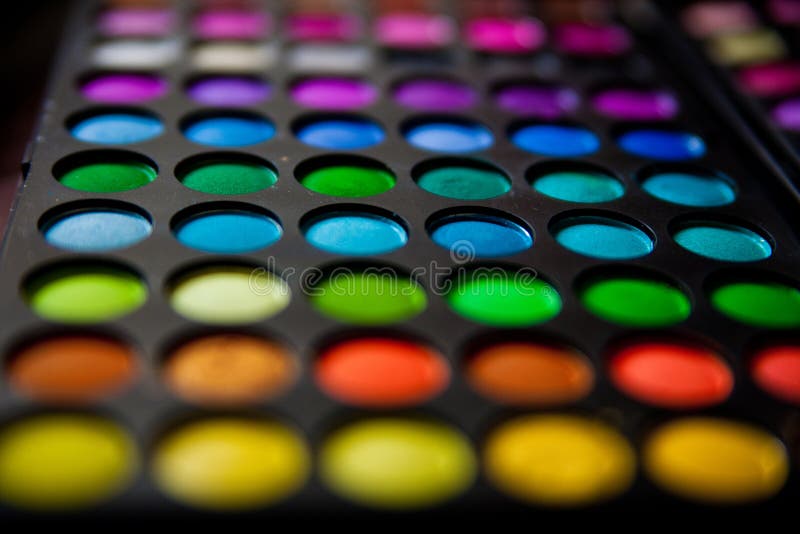 Colorful Large Palette for Makeup Artist Stock Image Image of palette