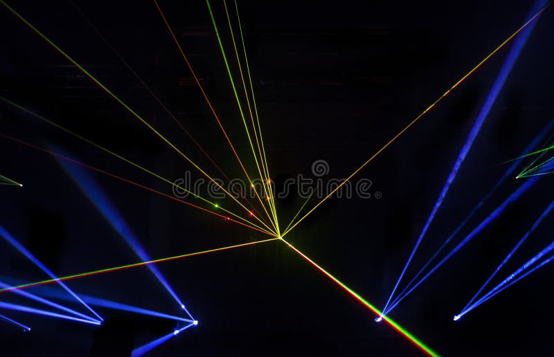 Colorful Laser effect over a plain black background.