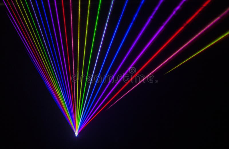 Colorful Laser Effect over a plain black background.