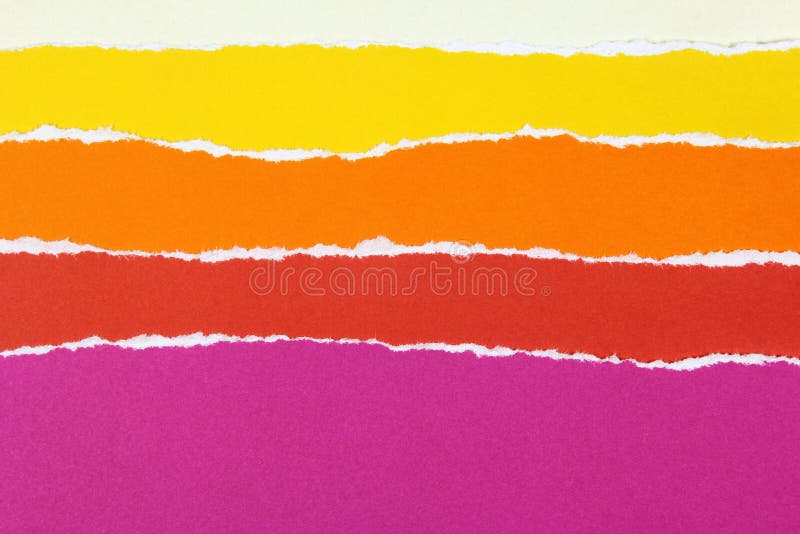 Colorful layers of torn paper royalty free stock photo