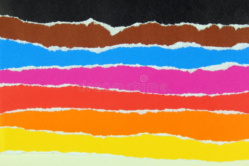 Colorful layers of torn paper royalty free stock images
