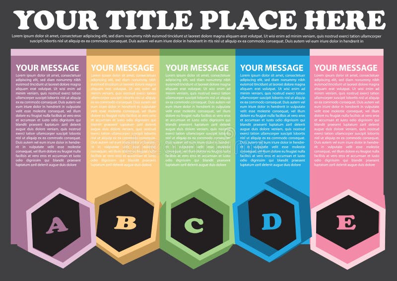 Colorful layout design stock illustration