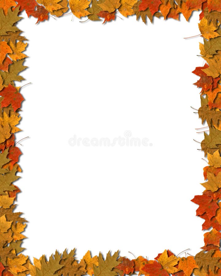 Colorful Leaf Border 2 royalty free stock image